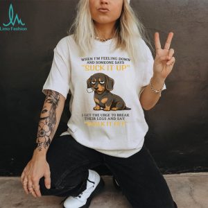 Sarcastic Dachshund “Walk It Off” Grumpy Dog Humor T Shirt