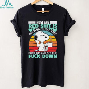 Sassy Snoopy Roses Are Red Poem Sarcastic Coffee Drinking T Shirt