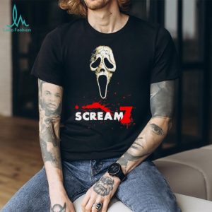 Scream 7 Ghostface Horror Movie Blood Splatter Graphic Tee