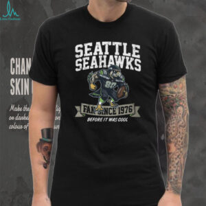 Seattle Seahawks Fan Since 1976 Before It Was Cool Retro Mascot T Shirt