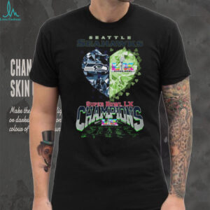 Seattle Seahawks Super Bowl LX Champions Heart Diamond Signature T Shirt