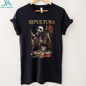 Sepultura Skeleton Angel Hourglass Chessboard Death Metal T Shirt