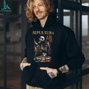 Sepultura Skeleton Angel Hourglass Chessboard Death Metal T Shirt