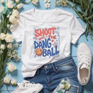 Shoot The Dang Ball Retro Basketball Lover Graphic T Shirt