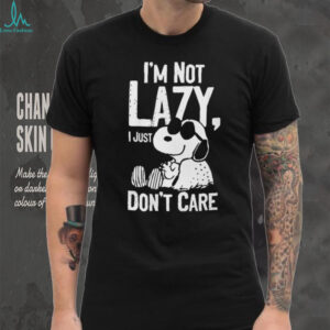 Snoopy Joe Cool “I'm Not Lazy I Just Don't Care” Black T Shirt