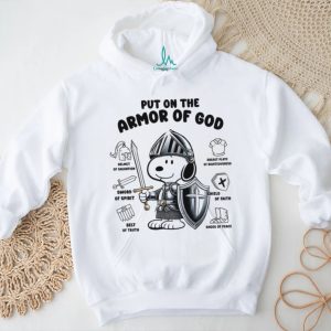 Snoopy Knight Armor of God Bible Verse Ephesians 6 Religious T Shirt