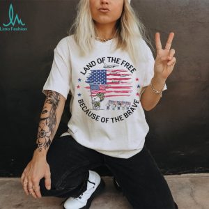 Snoopy Military Veteran Land Of The Free Because Of The Brave T Shirt