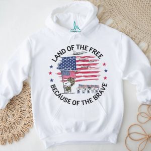 Snoopy Military Veteran Land Of The Free Because Of The Brave T Shirt