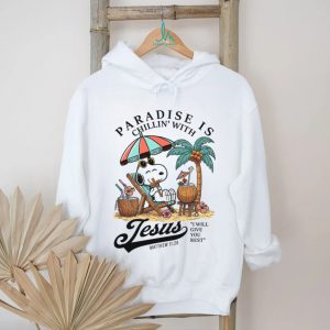 Snoopy Paradise Is Chillin' With Jesus Matthew 11 28 Bible T Shirt