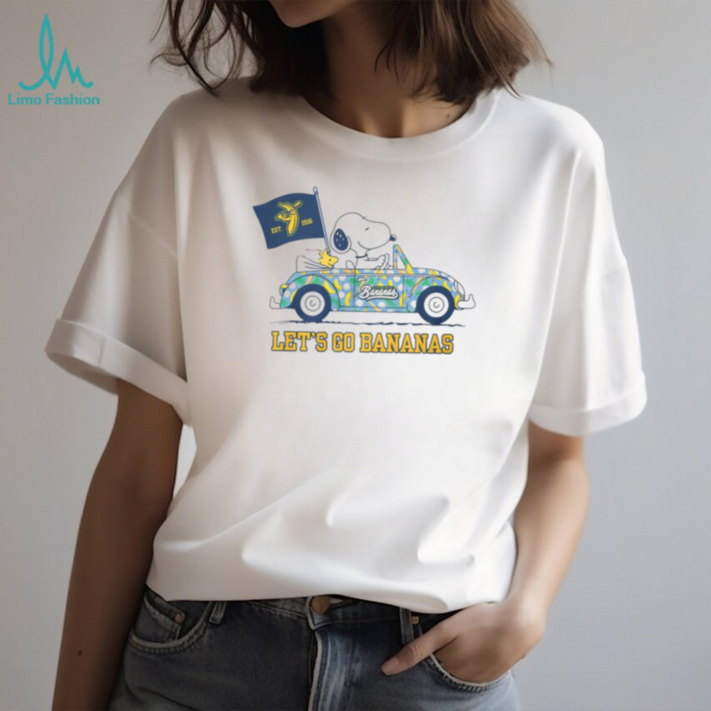 Snoopy and Woodstock Savannah Bananas Baseball Let’s Go Bananas T Shirt Snoopy and Woodstock Savannah Bananas Baseball Let’s Go Bananas T Shirt