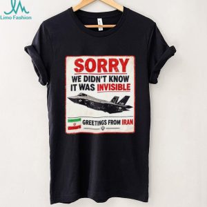 Sorry We Didn't Know It Was Invisible F 35 Iran Greeting T shirt