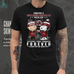 South Carolina Gamecocks Charlie Brown and Snoopy Forever Fan T Shirt