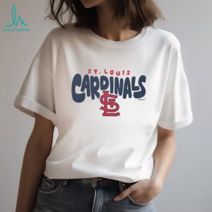 St. Louis Cardinals Oatmeal Heather Retro Script Crewneck T shirt