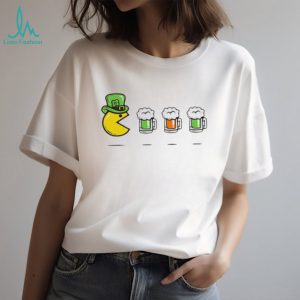 St. Patrick's Day Leprechaun Pac Man Beer Mug Parody T Shirt