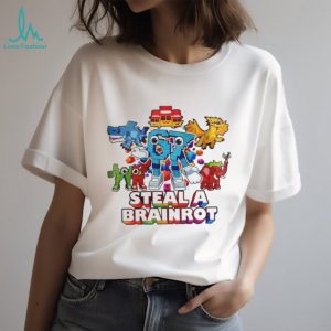 Steal A Brainrot Funny Colorful Robot and Animals Meme T Shirt