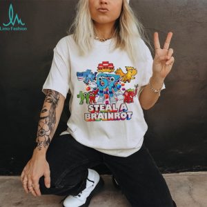 Steal A Brainrot Funny Colorful Robot and Animals Meme T Shirt