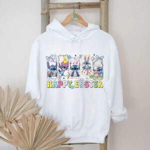 Stitch Happy Easter Day Blue Alien Bunny Coquette T Shirt