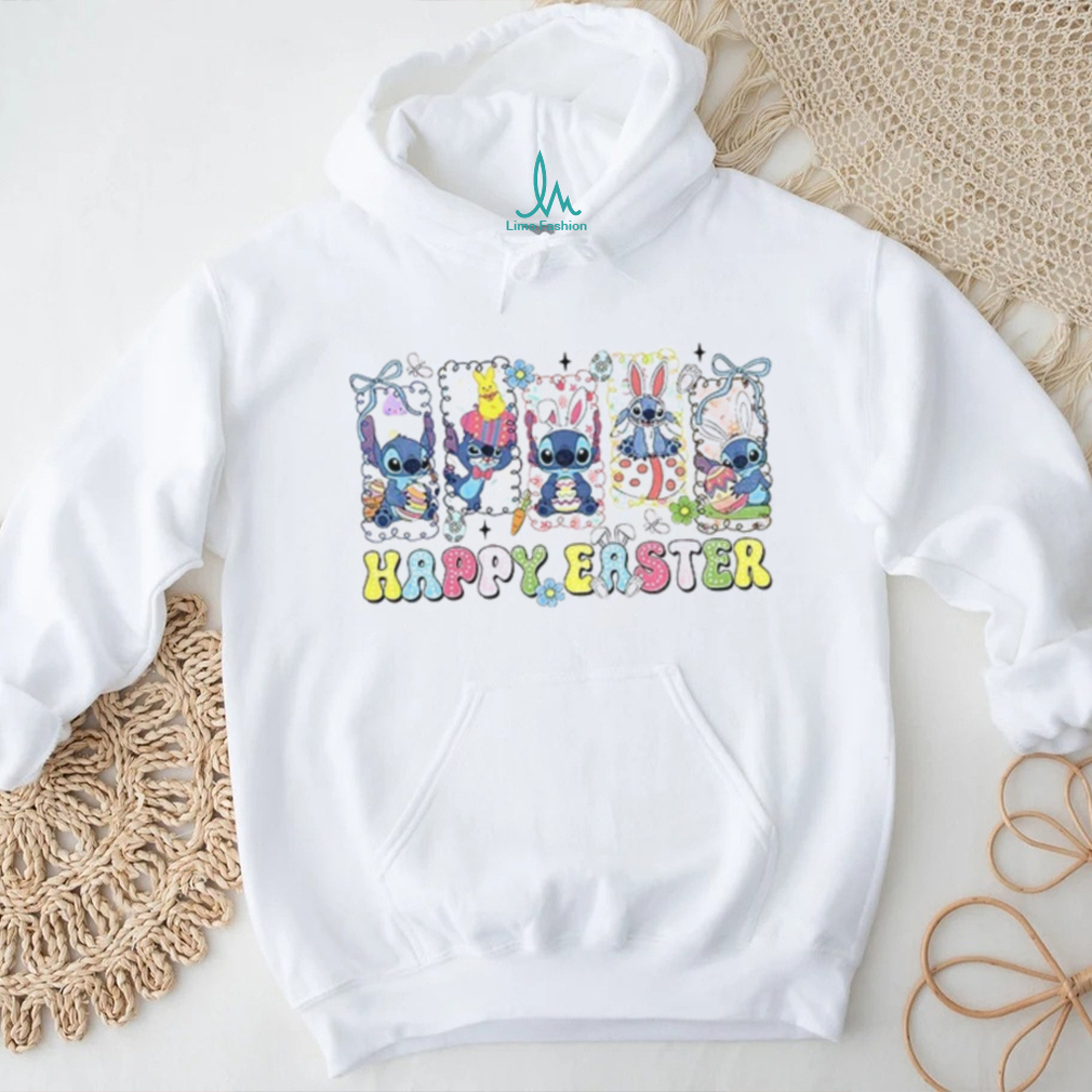 Stitch Happy Easter Day Blue Alien Bunny Coquette T Shirt Stitch Happy Easter Day Blue Alien Bunny Coquette T Shirt