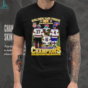 Team USA Hockey Golden Hat Trick Champions 2026 Men's Women's and Sled T Shirt