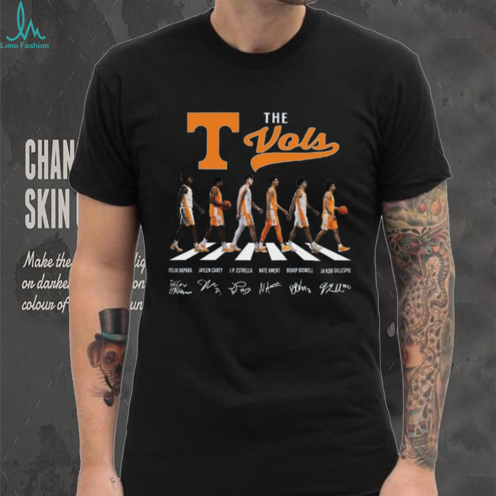 Tennessee VolunT shirtrs “The Vols” Basketball Abbey Road Signature T Shirt Tennessee VolunT shirtrs “The Vols” Basketball Abbey Road Signature T Shirt
