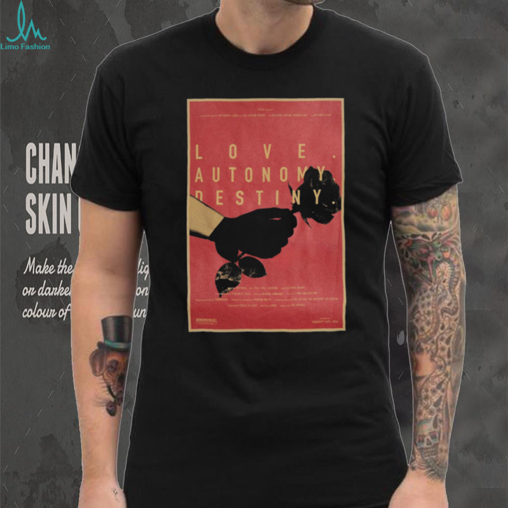 Tesla Love Autonomy Destiny Rose Film Poster Graphic T Shirt Tesla Love Autonomy Destiny Rose Film Poster Graphic T Shirt