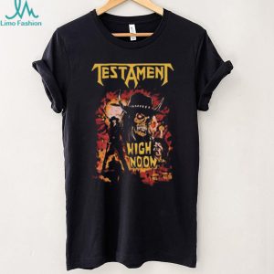 Testament High Noon Cowboy Skeleton Metal Band Graphic T Shirt