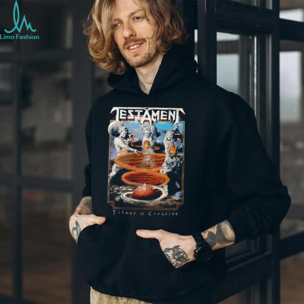 Testament Titans of Creation Album Cover Heavy Metal T Shirt Testament Titans of Creation Album Cover Heavy Metal T Shirt