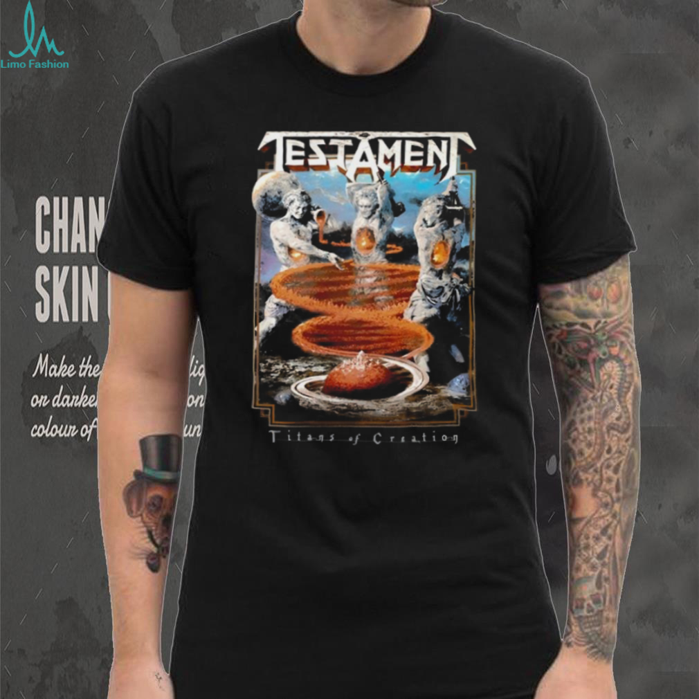 Testament Titans of Creation Album Cover Heavy Metal T Shirt Testament Titans of Creation Album Cover Heavy Metal T Shirt