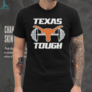 Texas Tough Longhorns Weightlifting Barbell Graphic Black T Shirt