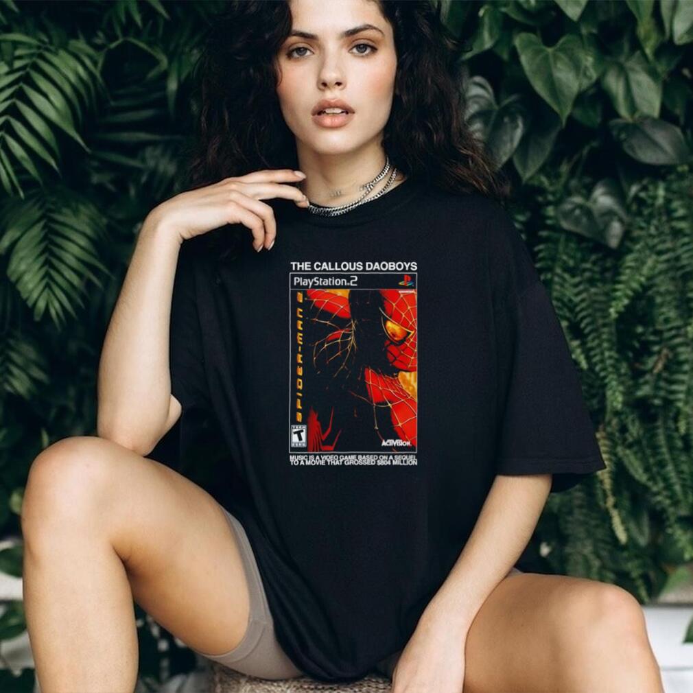 The Callous Daoboys Spider Man 2 PS2 Cover Art Parody T Shirt The Callous Daoboys Spider Man 2 PS2 Cover Art Parody T Shirt