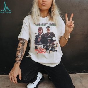 The Delta Force Chuck Norris Lee Marvin Retro Movie Poster T Shirt