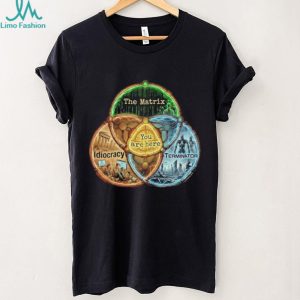 The Matrix Idiocracy Terminator Venn Diagram Reality T Shirt