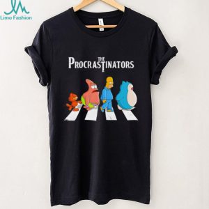 The Procrastinators Abbey Road Parody Cartoon Character T Shirt