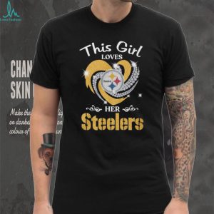 This Girl Loves Her Steelers Glitter Heart Logo Women's T Shirt