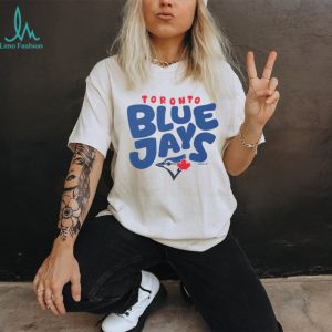 Toronto Blue Jays Oatmeal Heather Bubble Logo Pullover T shirt