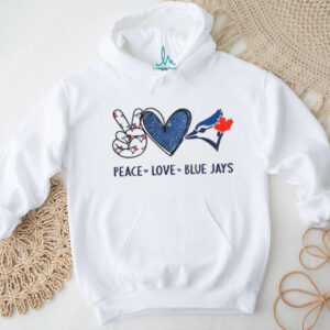 Toronto Blue Jays Peace Love Blue Jays Baseball Logo Graphic T Shirt