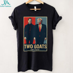 Two GOATs CR7 x Trump 45 47 Hope Style Political Parody T Shirt