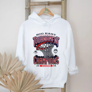 UConn Huskies Big East Women's Basketball Tournament Champions 2025 2026 T Shirt
