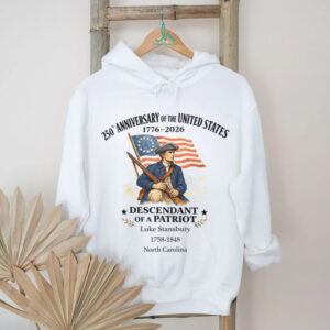 US 250th Anniversary 1776 2026 Patriot Descendant Custom T Shirt