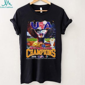 USA Baseball 2026 World Champions Bald Eagle Graphic T Shirt