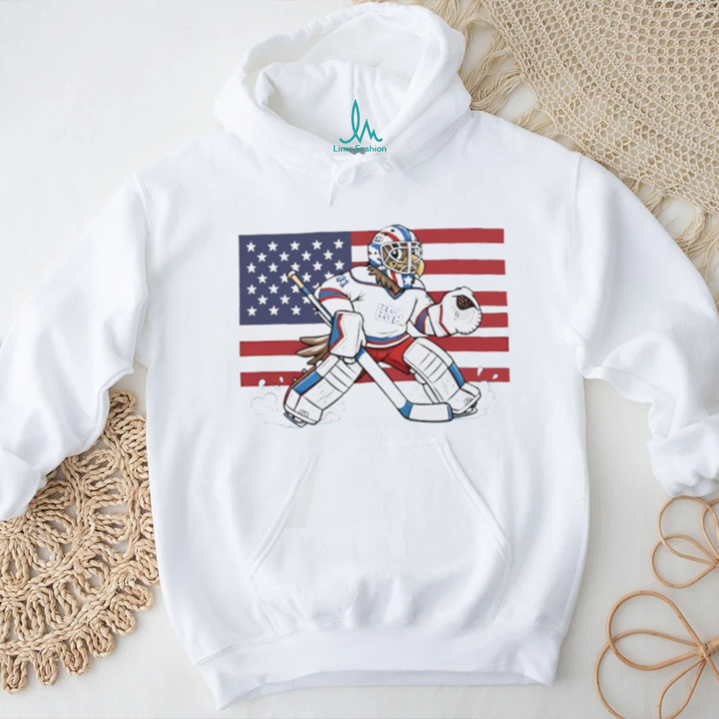 USA Eagle Goalie Hockey Patriot American Flag T Shirt USA Eagle Goalie Hockey Patriot American Flag T Shirt