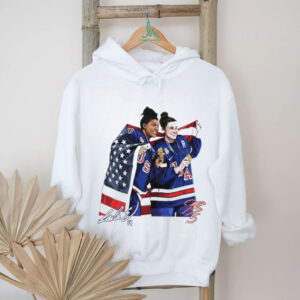 USA Women's Ice Hockey Gold Medalists Knight and Edwards Signature T Shirt