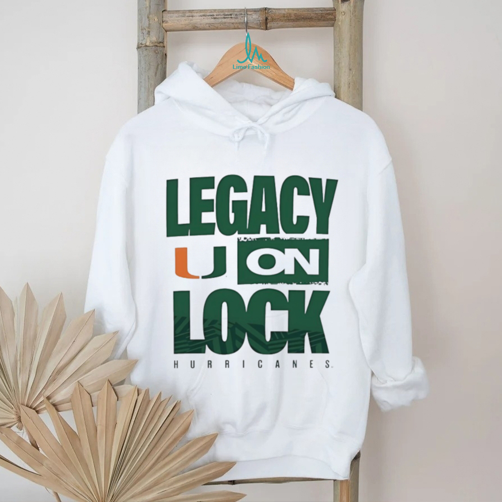 University of Miami Hurricanes “Legacy On Lock” Graphic T Shirt University of Miami Hurricanes “Legacy On Lock” Graphic T Shirt