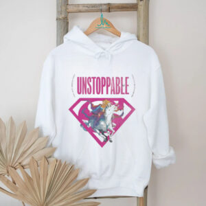 Unstoppable Female Superhero Riding White Horse Pink Diamond Logo T Shirt