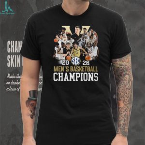 Vanderbilt Men's Basketball SEC 2026 Champions Team Graphic T Shirt