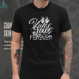 Vatos Locos Forever Chicano Style Typography Black T Shirt