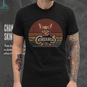 Vintage Angry Chihuahua Retro Sunset Spike Collar Graphic T Shirt