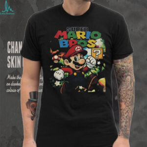 Vintage Super Mario Bros Retro Video Game Character Cartoon T Shirt