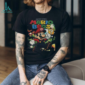 Vintage Super Mario Bros Retro Video Game Character Cartoon T Shirt
