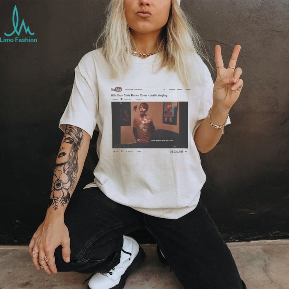 Vintage YouTube Justin Bieber With You Chris Brown Cover T Shirt Vintage YouTube Justin Bieber With You Chris Brown Cover T Shirt